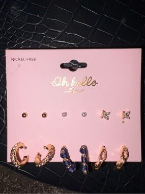 Women’s 6 Set Nickle Free Earrings